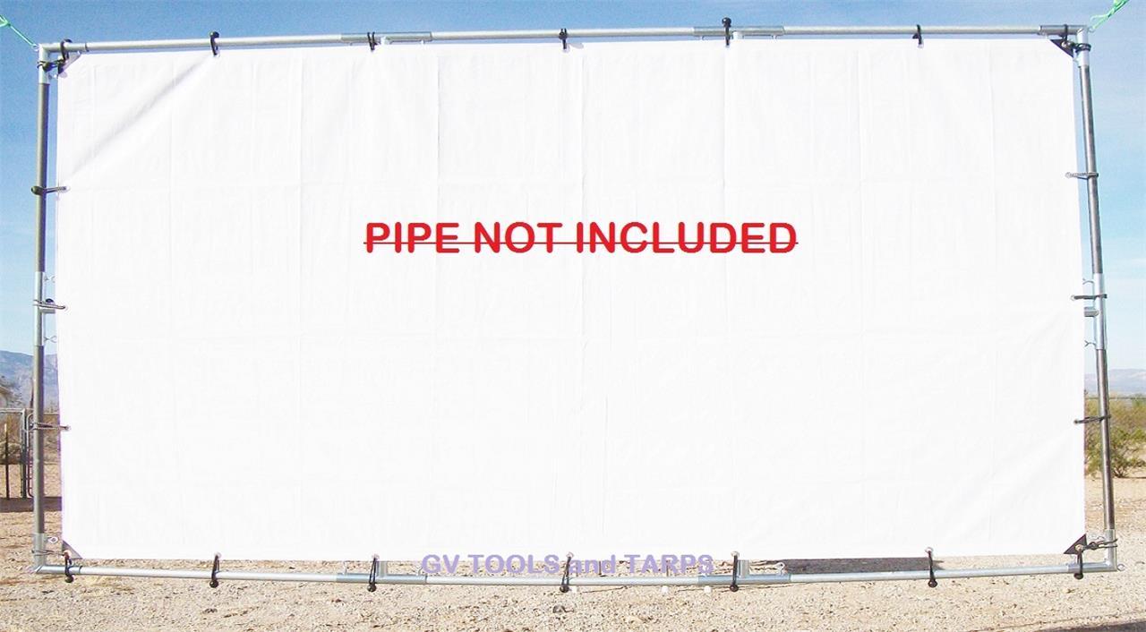 20' x 30' Outdoor Hanging Home Movie Screen Kit 1" Fittings PIPE NOT INCLUDED