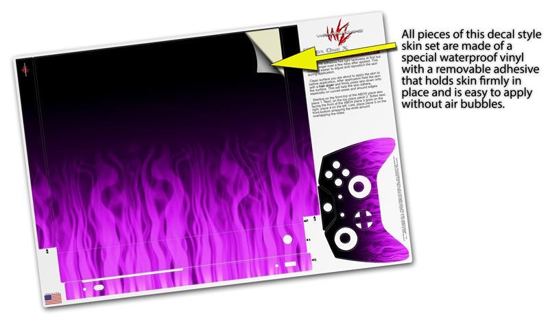 Skin Set for XBOX One X Fire Purple
