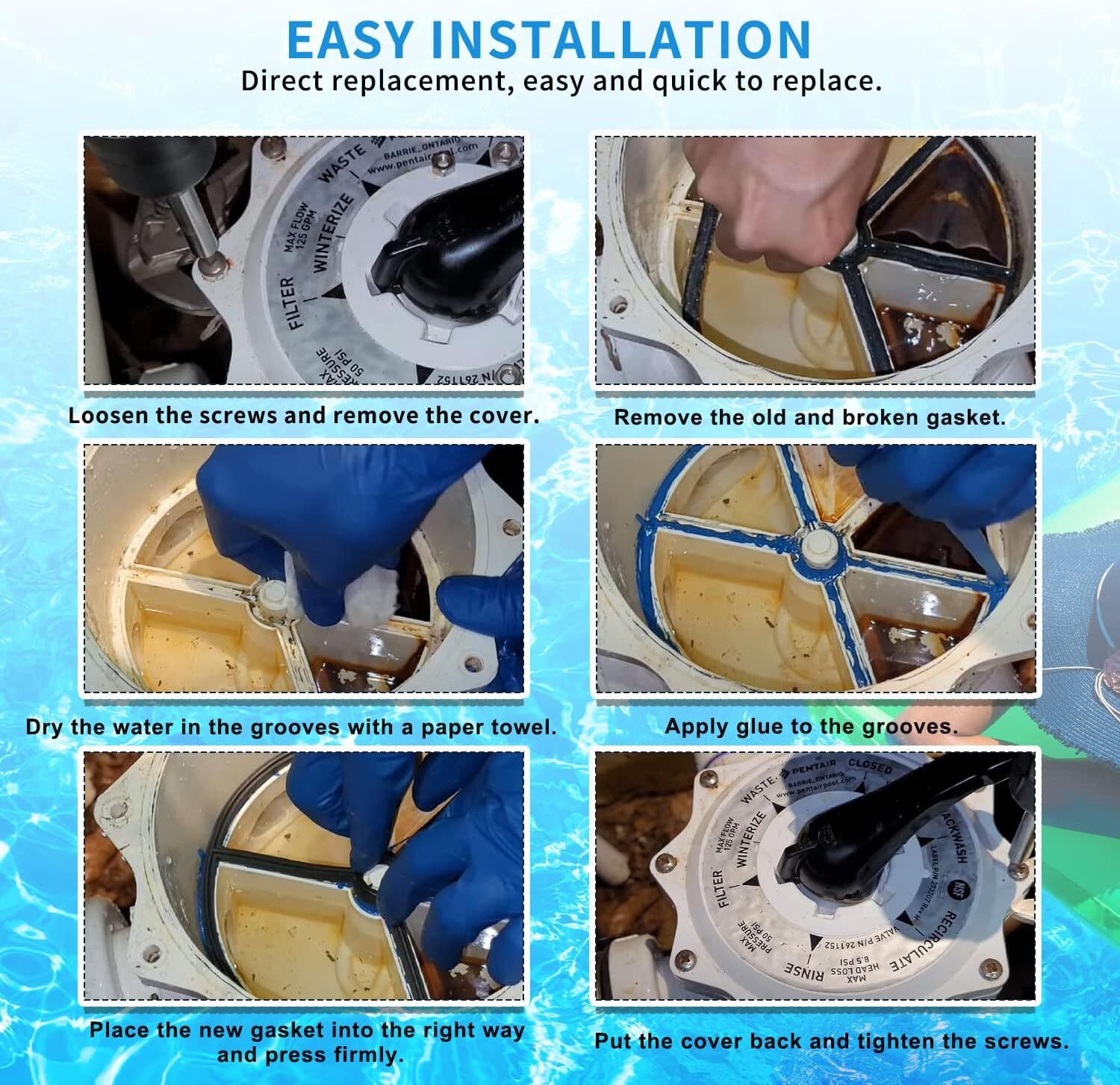 Pool Multiport Valve Diverter Spider Gasket For Pentair
