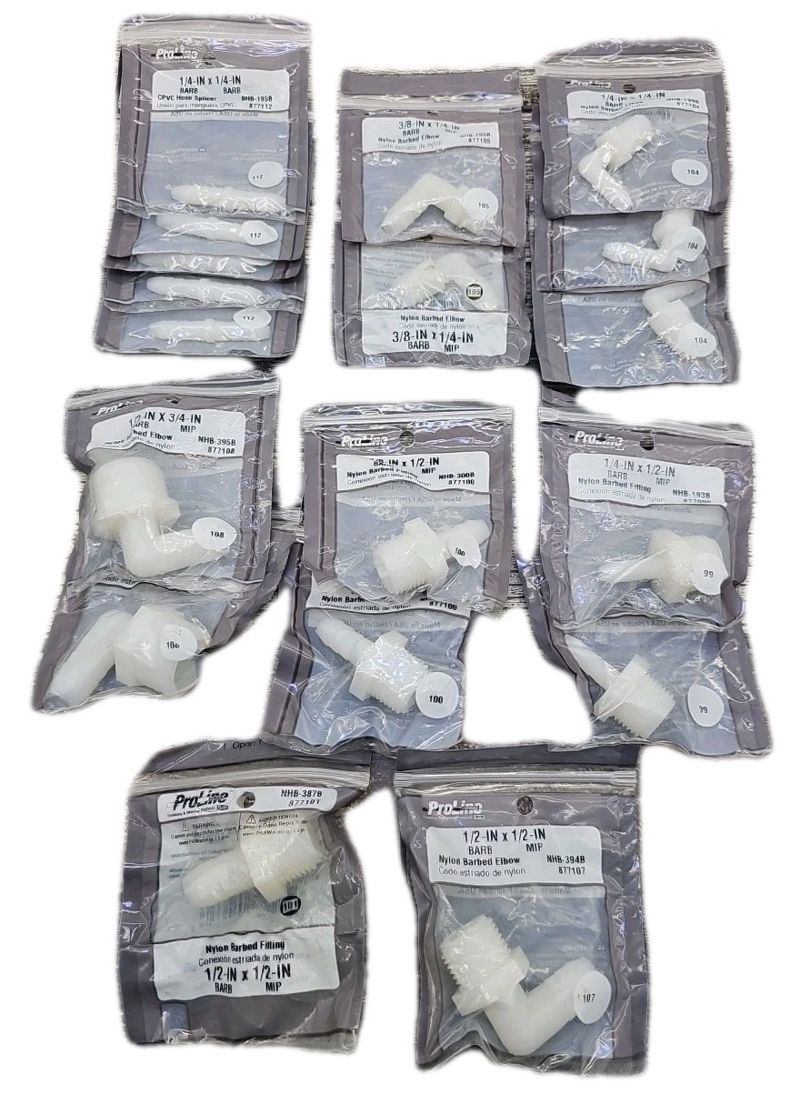 Mixed Lot of 18 B&K ProLine Nylon Connectors • See Description for Specs [9]