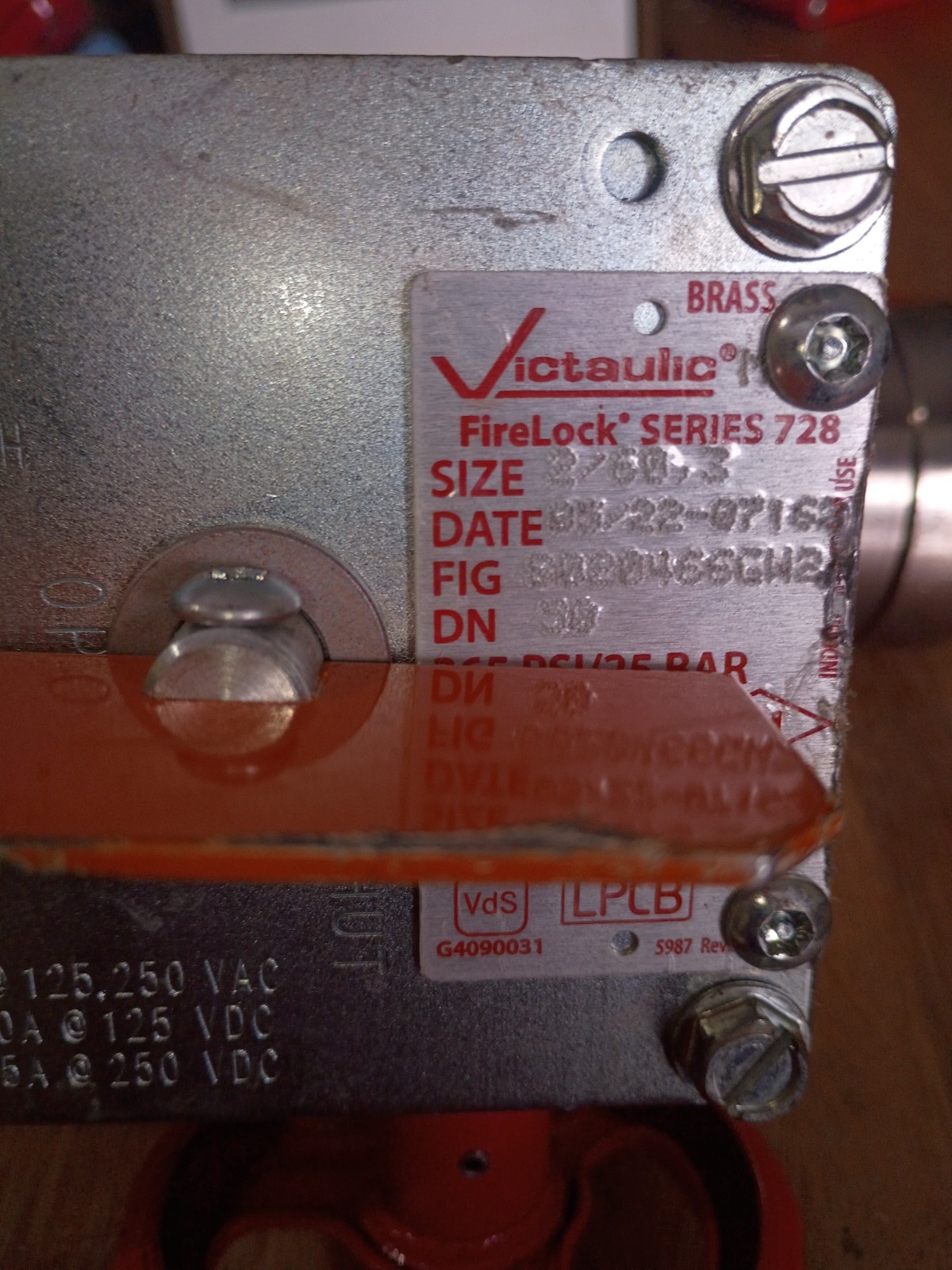 Victaulic FireLock Series 728 2” Butterfly Valve  Stainless New