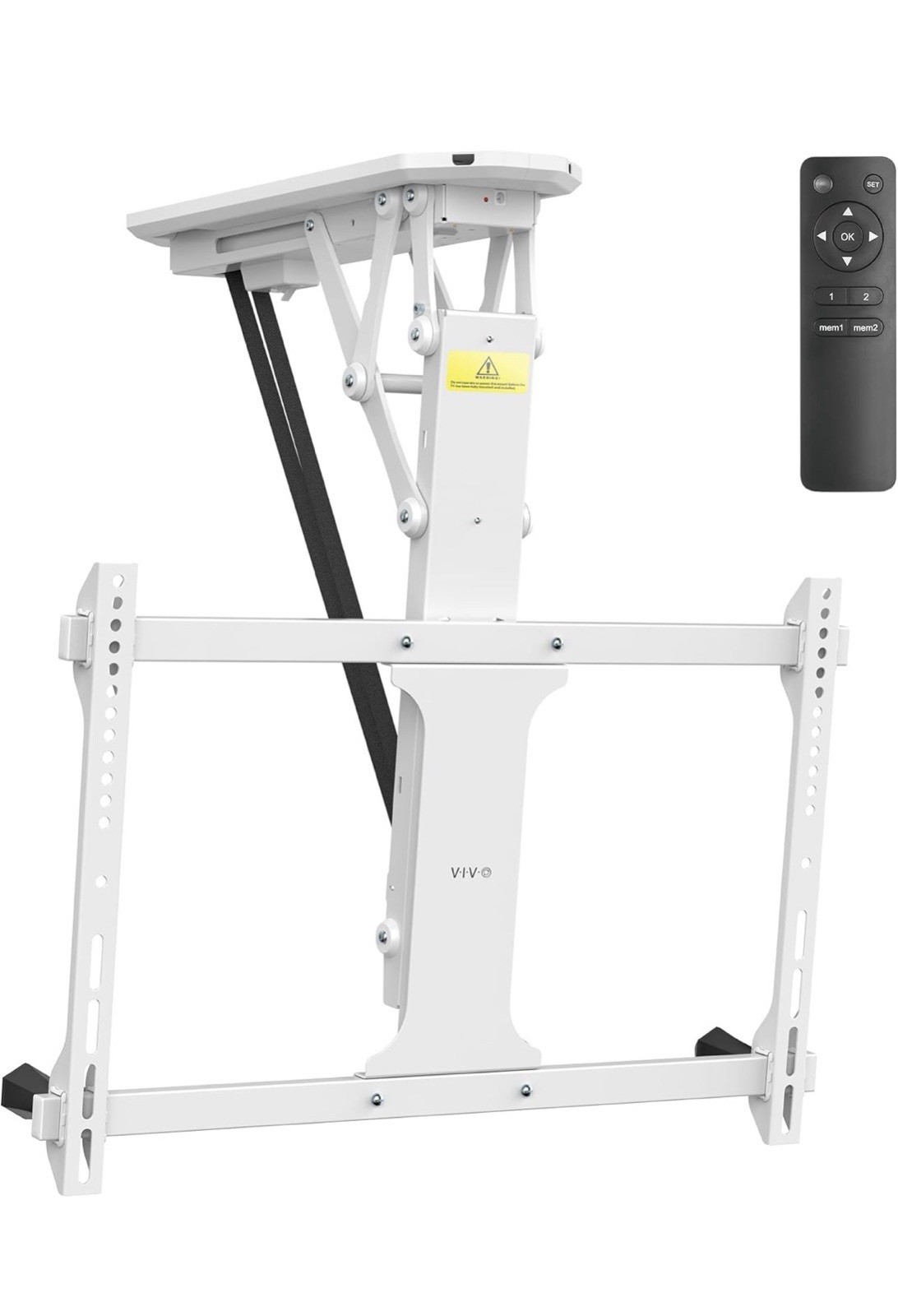 VIVO MOUNT-E-FD70W White Electric Motorized Ceiling TV Mount 32" to 70" Screen