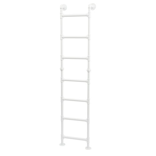 Modern Bunk Bed Ladder 7-Step Ladder High Loft Attic Step Ladders White