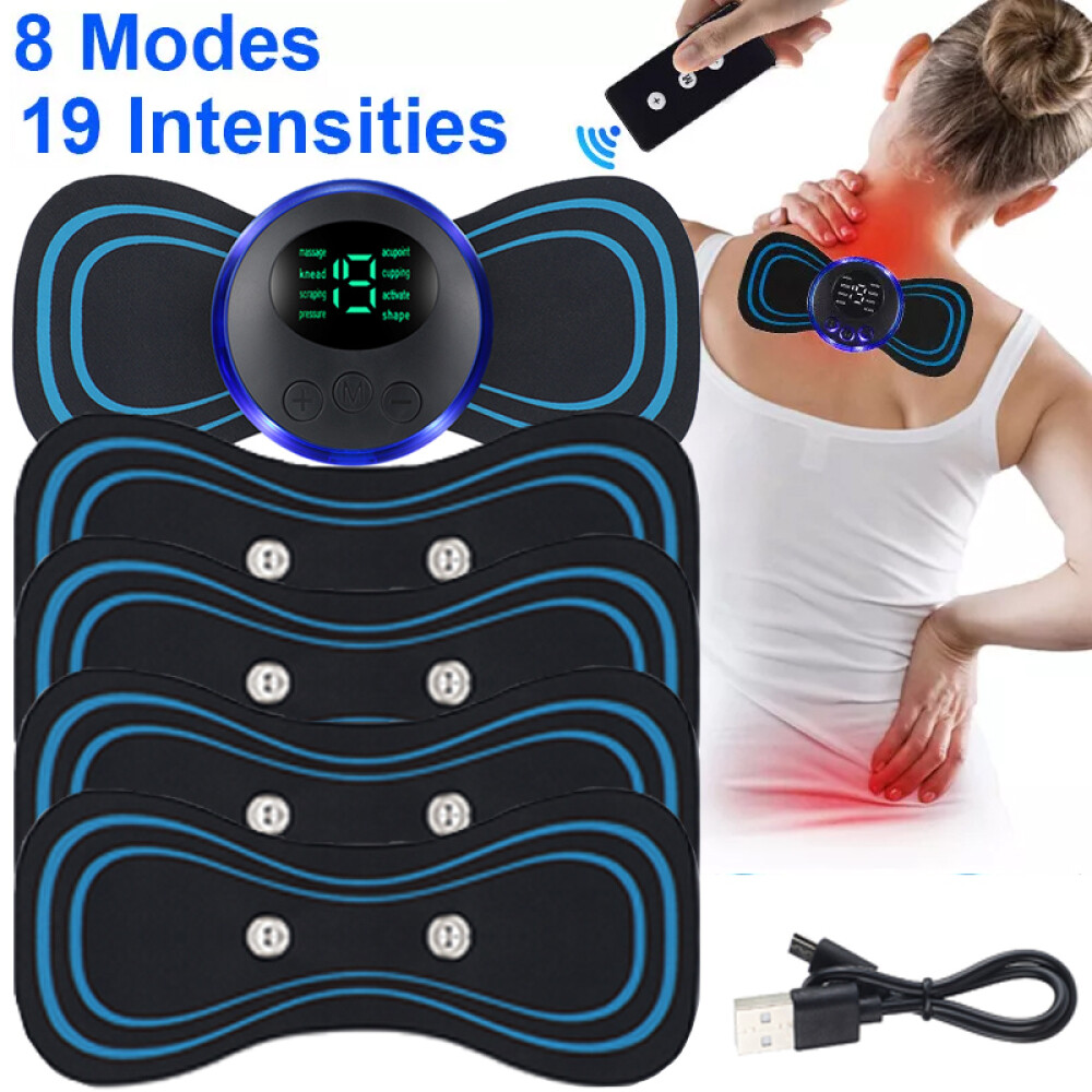 Mini Massage Sticker Pulse Massager Back Shoulder Muscle Stimulator Pain Relief