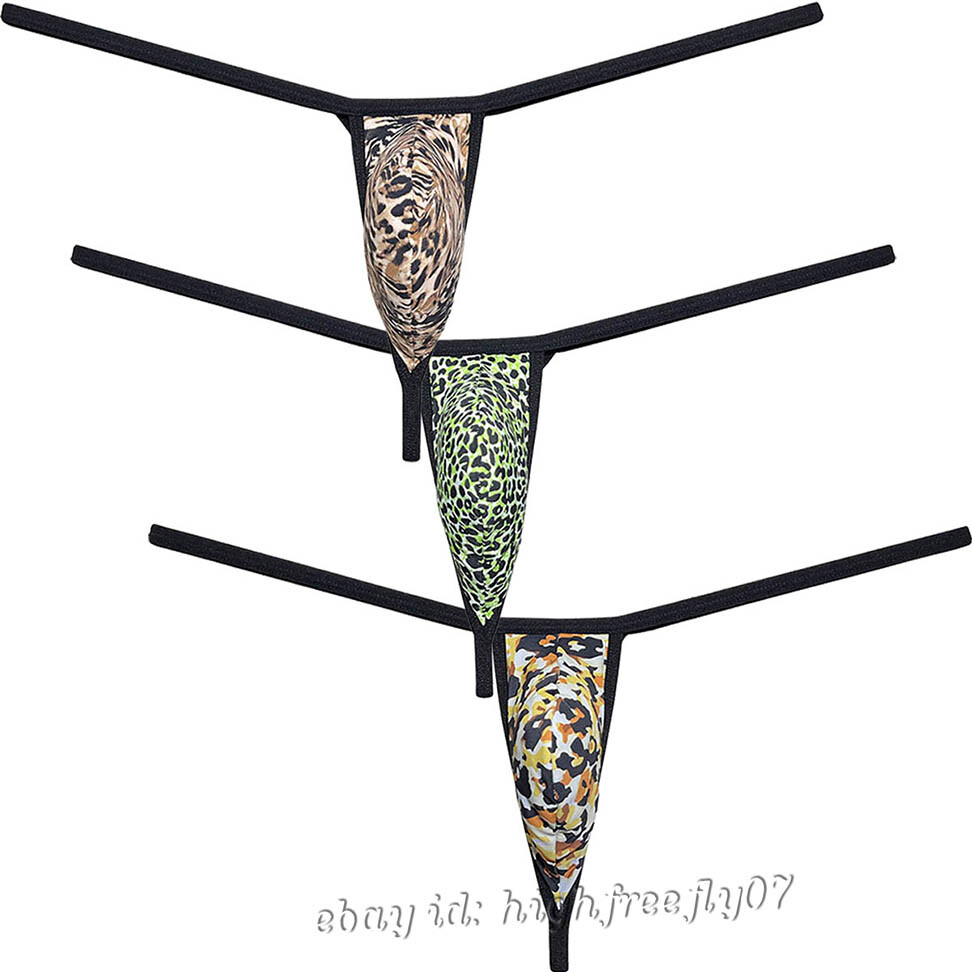 Men's G-String Stretch Underwear Hipster Guy Bulge Pouch Minimum Coverage T-Back