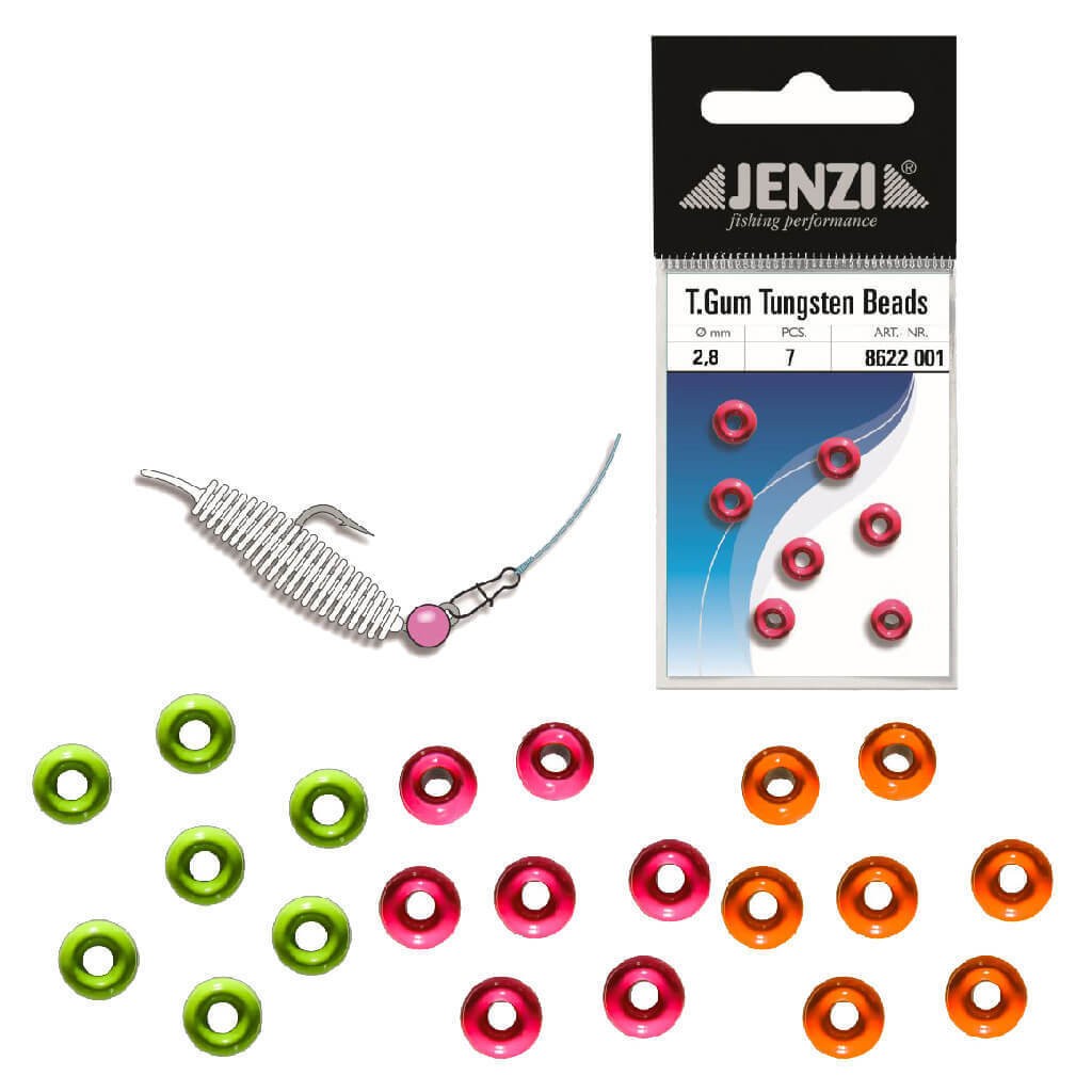 Jenzi Tasty Gums Round Tungsten Beads