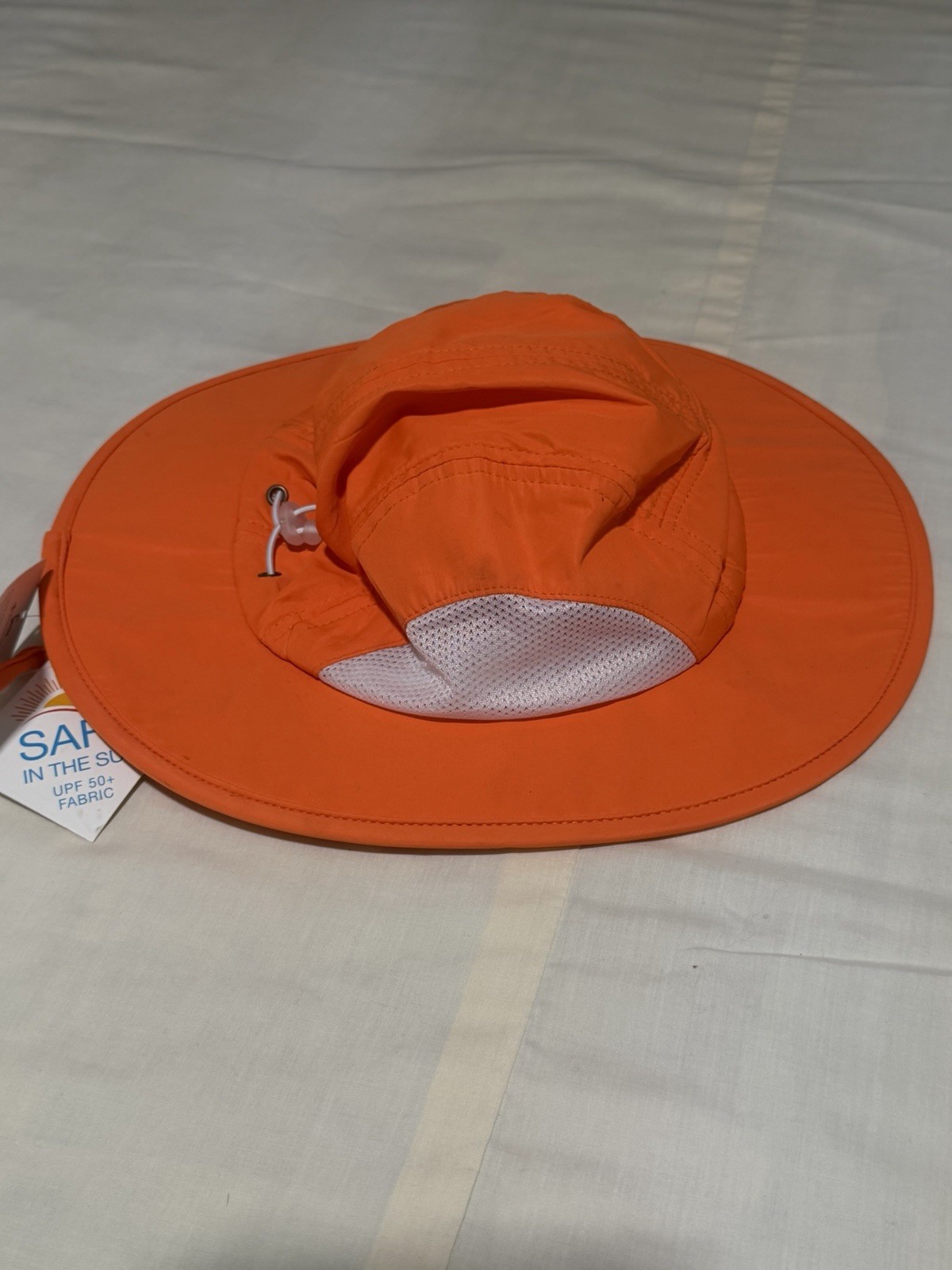 Connectyle Orange Wide Brim Sun Hat UPF 50+ Adjustable Mesh Vent Bucket Hat NWT