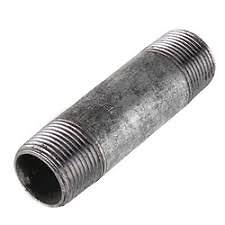 Lot of five (5) - 1/2" X 3" PIPE NIPPLE NTP GALVANIZED MALLEABLE