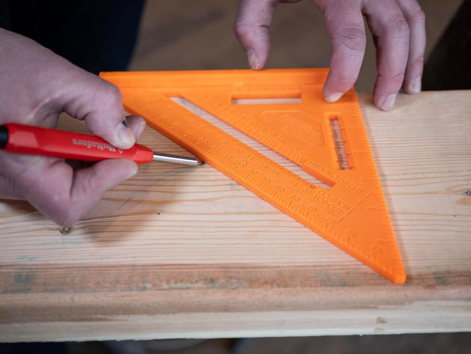 Johnson Level & Tool RAS-70B-ORAN Structo-Cast Rafter Square, 7", Orange, 1 Squa