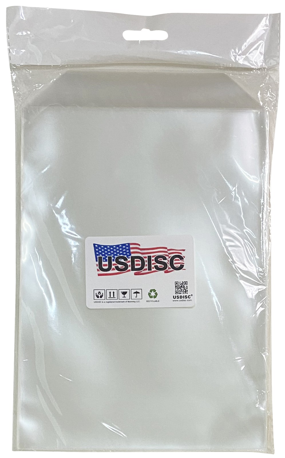 USDISC Storage Pockets 6.75 x 9.5, Flap, 4mil Stamp & Die (Clear) Lot