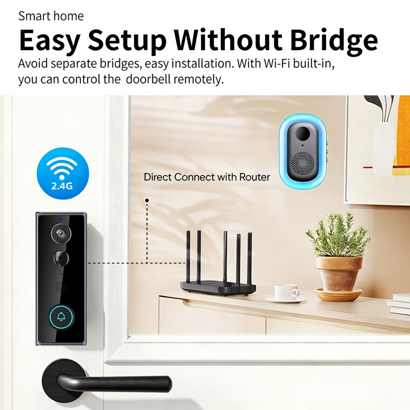 Smart WiFi Video Doorbell Wireless Door Bell Phone Ring Intercom Security Camera
