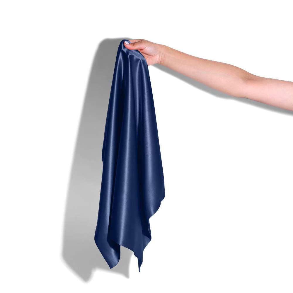 Blissy King 600 Thread Count Silk Pillowcase Navy Blue