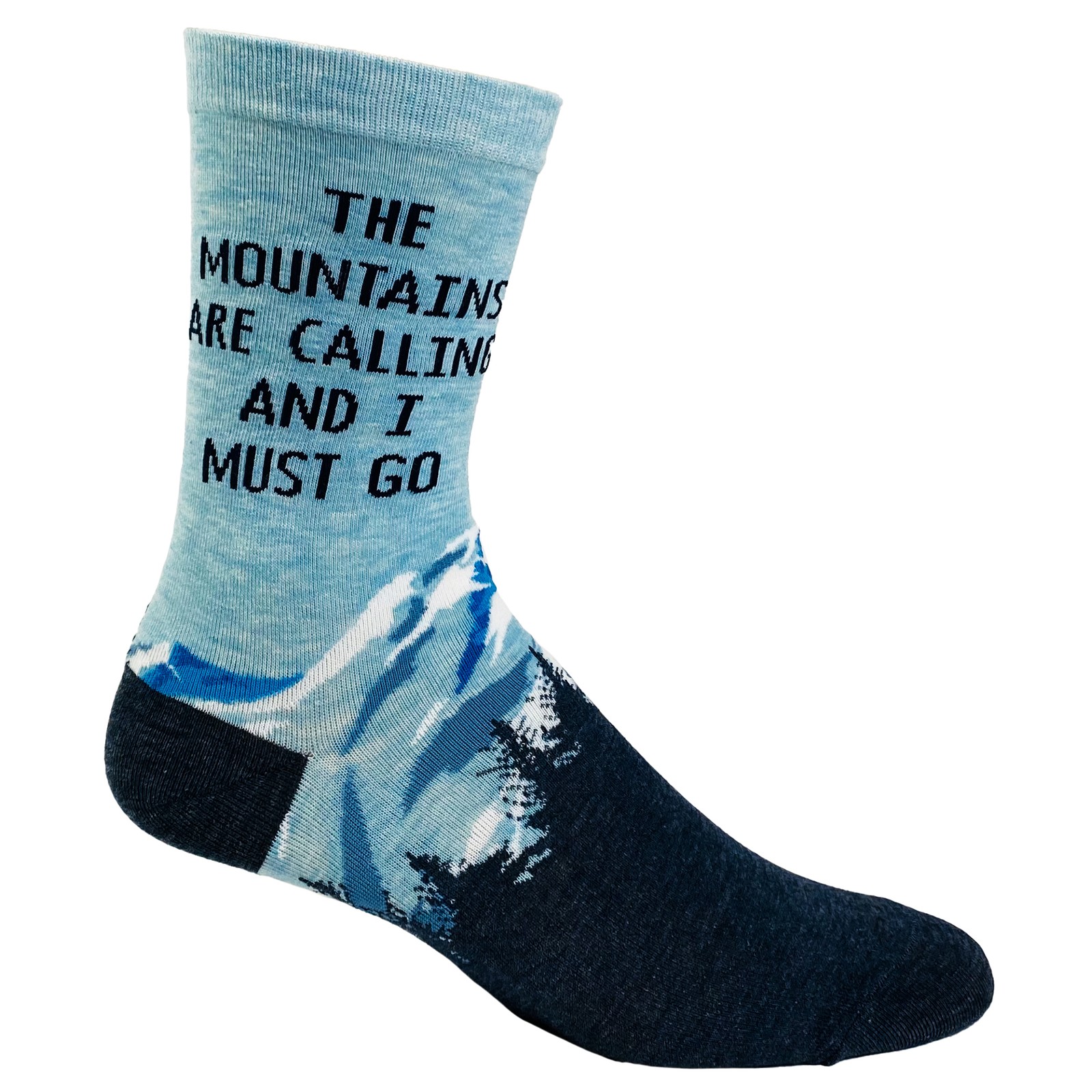 Women's The Mountains Are Calling and I Must Go Socks Funny Outdoor Camping