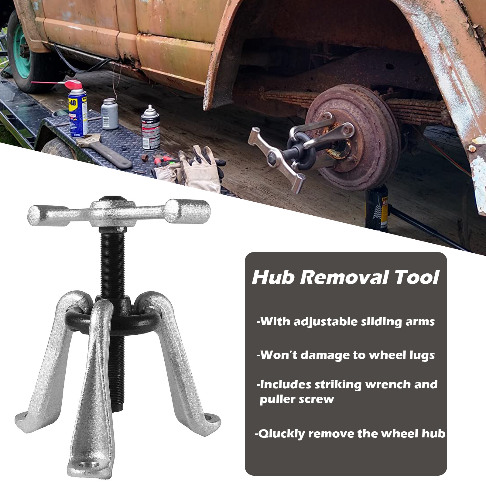 7394 Universal Hub Puller Wheel Hub Removal Tool Replace OTC 7394