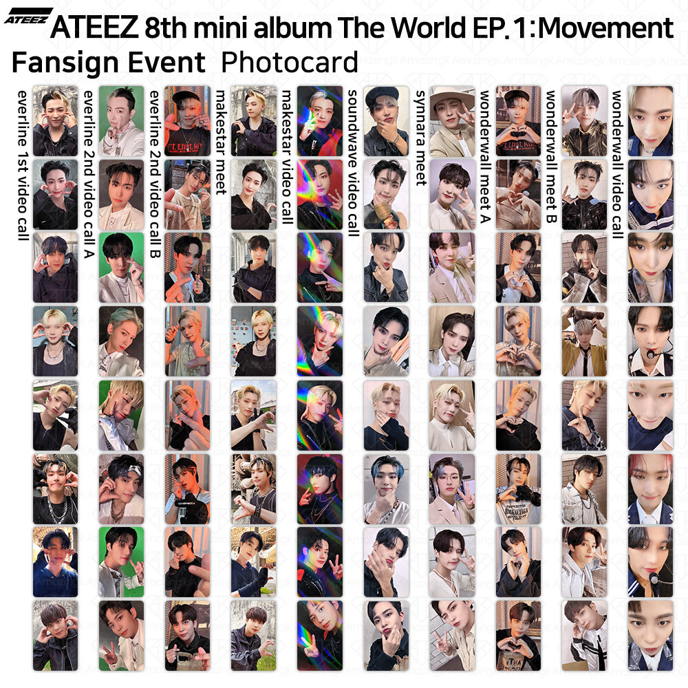 ATEEZ 8th Mini Album The World EP.1 Movement Fan Sign Event Photocard EL WW MS