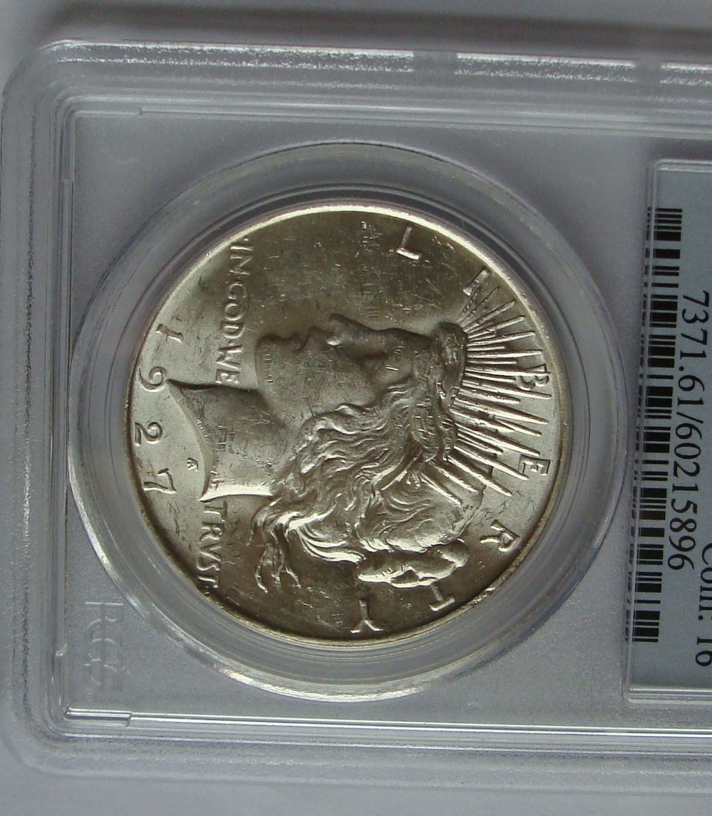 PCGS 1927 D MS 61 PEACE DOLLAR
