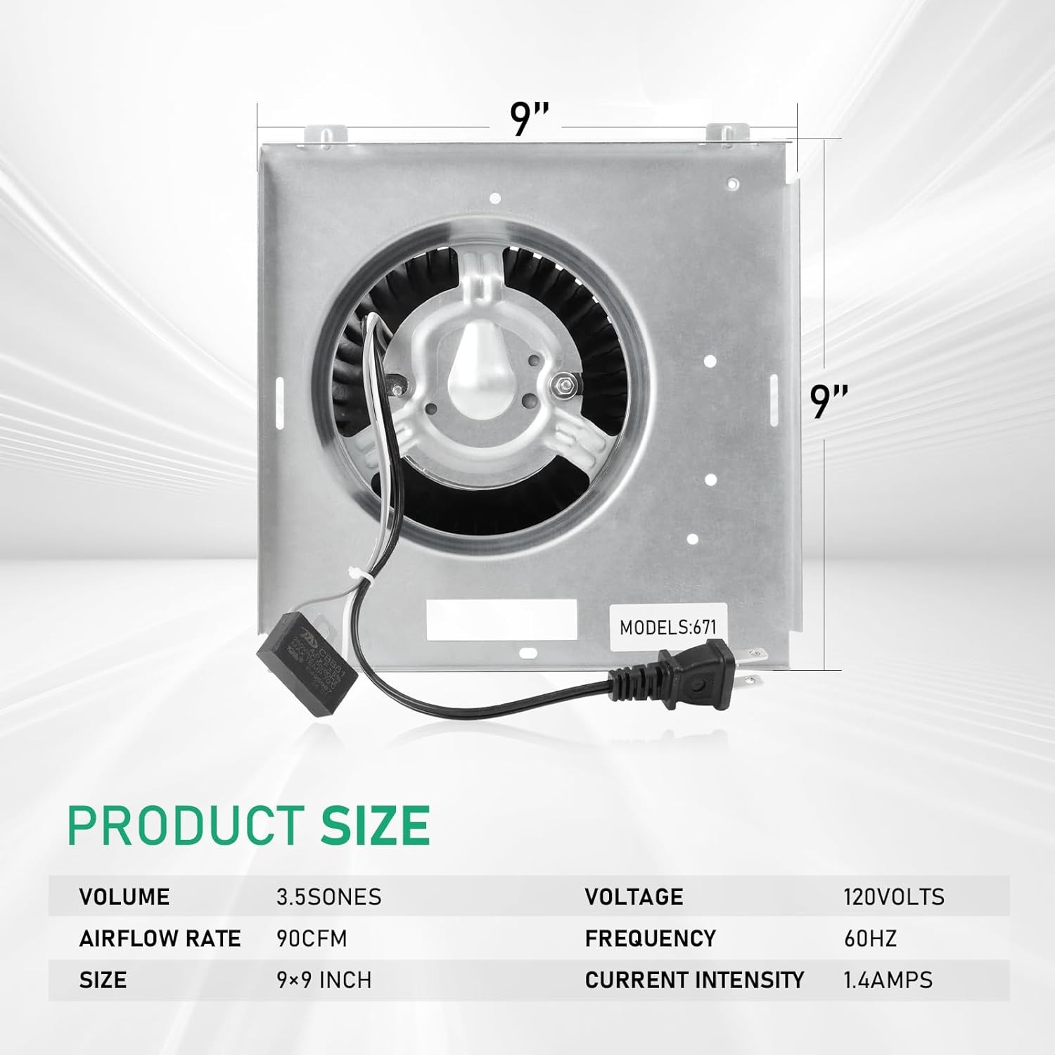 【Upgrade】 Model 671 Fan Compatible with Nutone 671Rb, 672R, Compatible with Broa