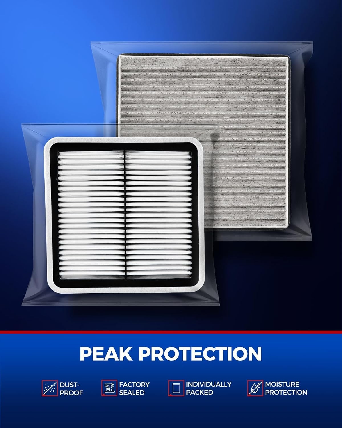 Engine & Cabin Air Filter Kit, Replacement for Subaru Outback 2005-2009, Legacy