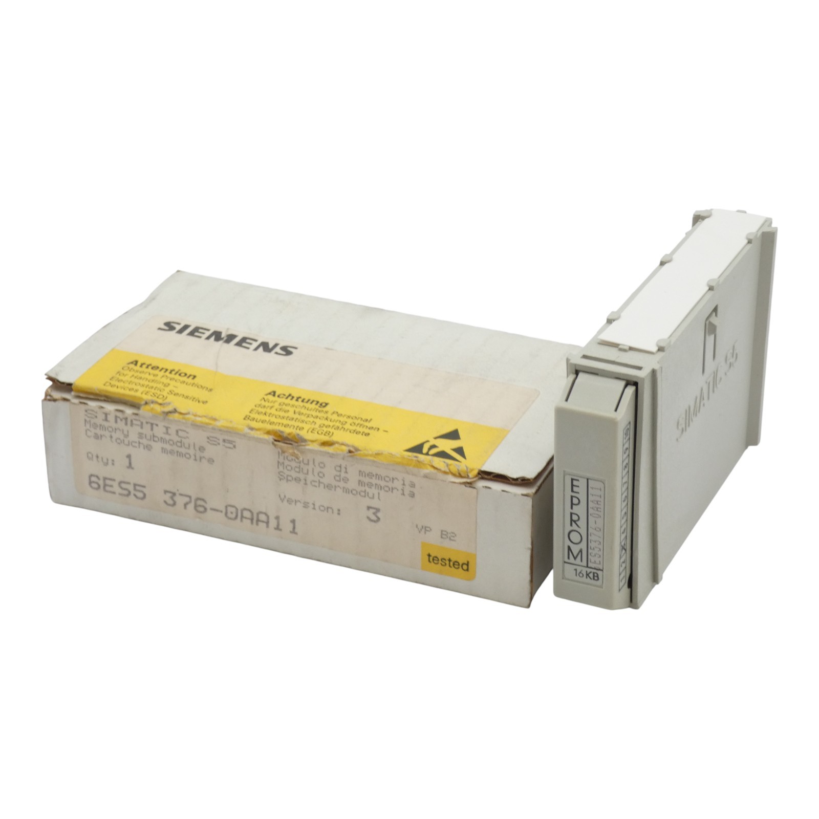 Siemens SIMATIC S5 6ES5376-0AA11 E-Stand: 03 Memory Module -Unused/Original Packaging-