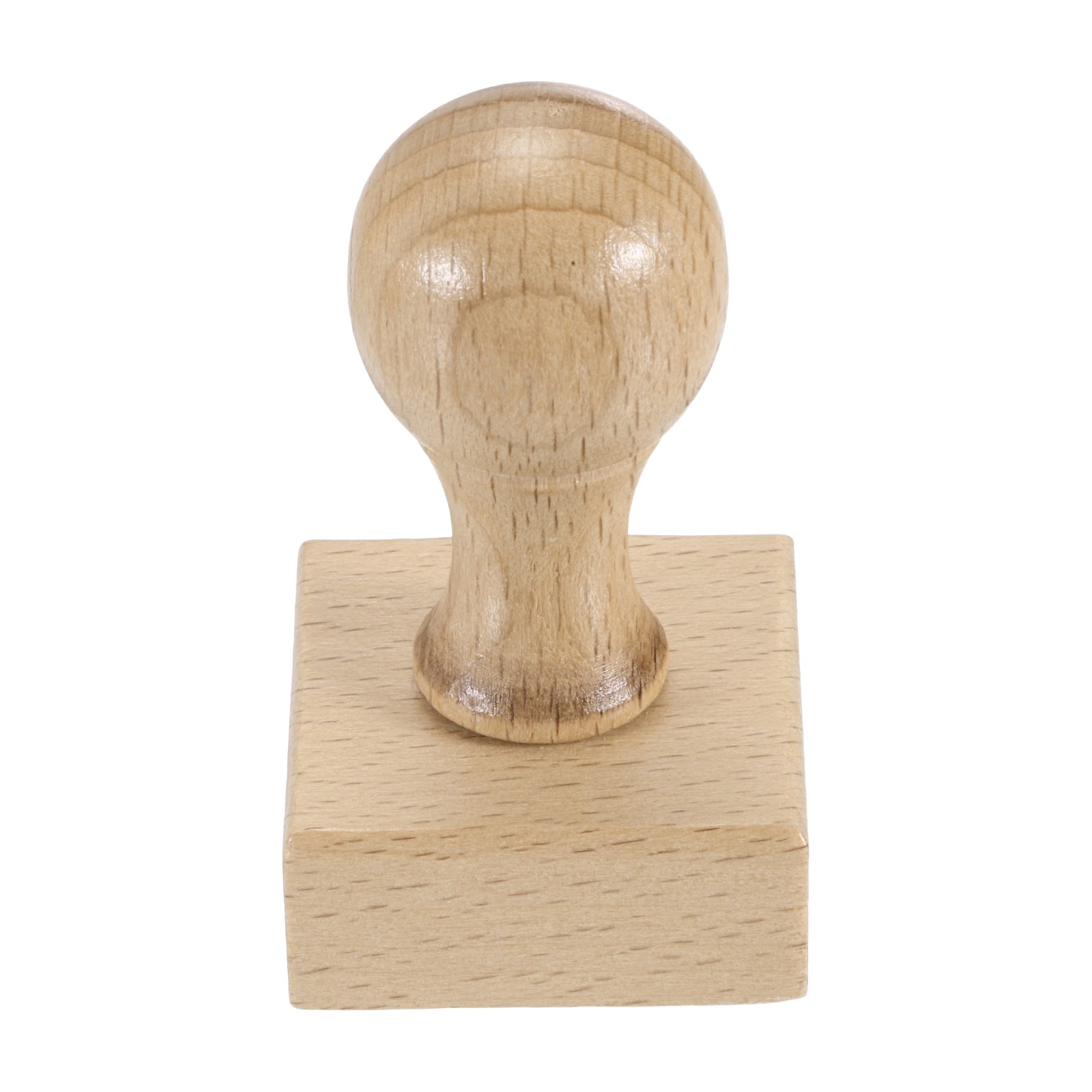 40x40mm Stamp Wood Round Handle, 1 Pcs Wooden Knobs Stamp Mounts, Wood Color