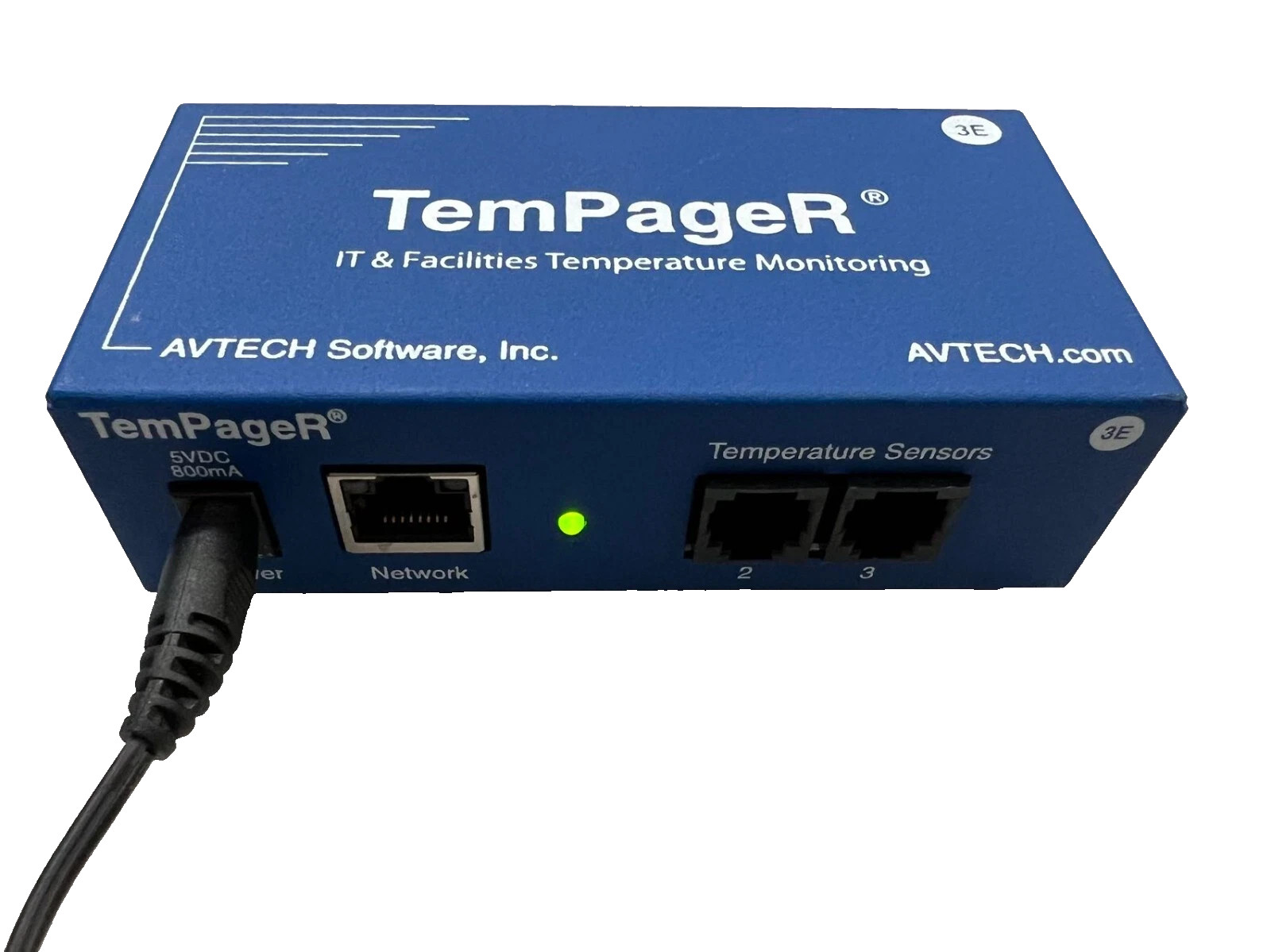 Avtech TemPageR IT & Facilities Temperature Monitor TMP3-064925 w/Power supply