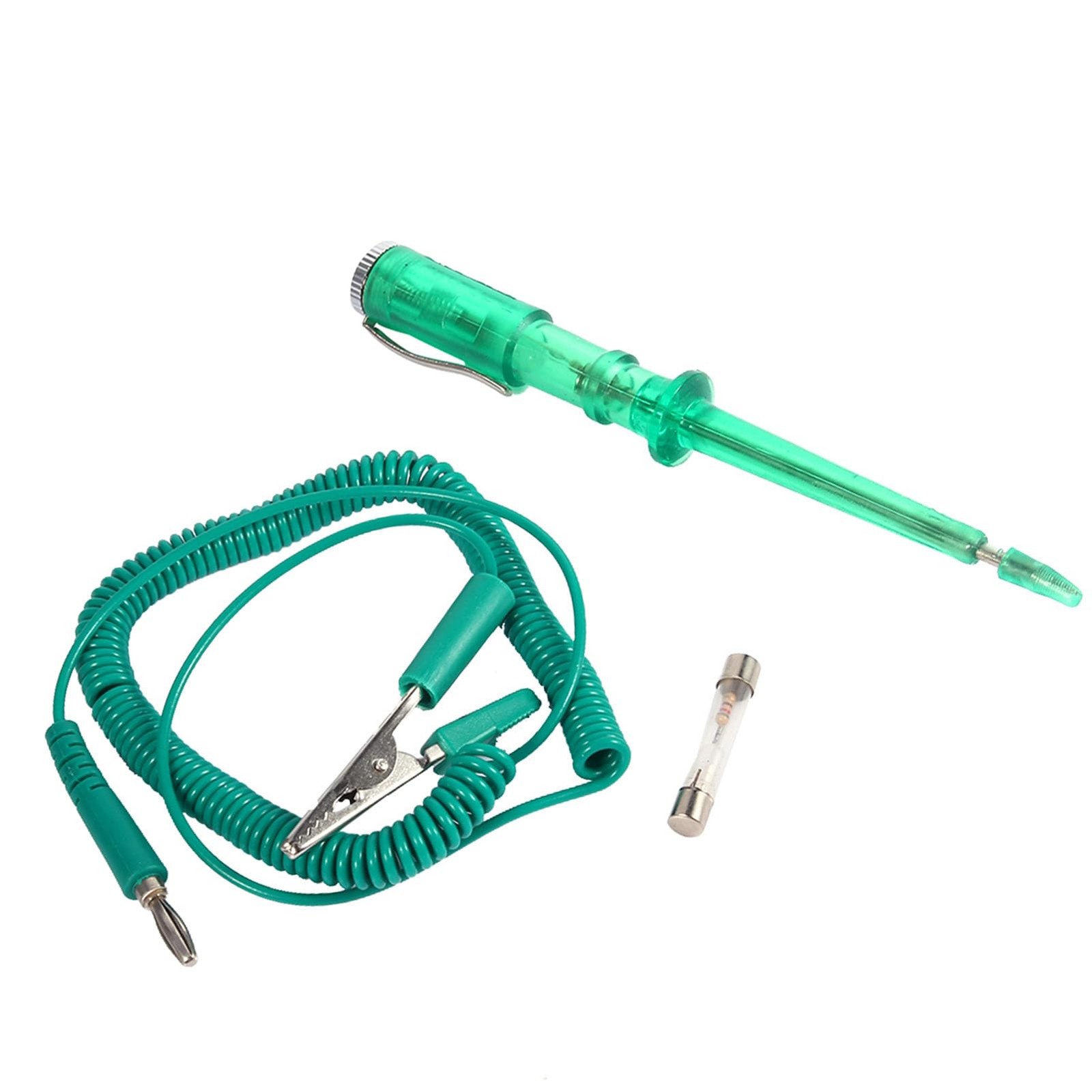 Automotive Test Lamp, Circuit Tester, Screwdriver Probe, DC 6V 12V 24V, Green