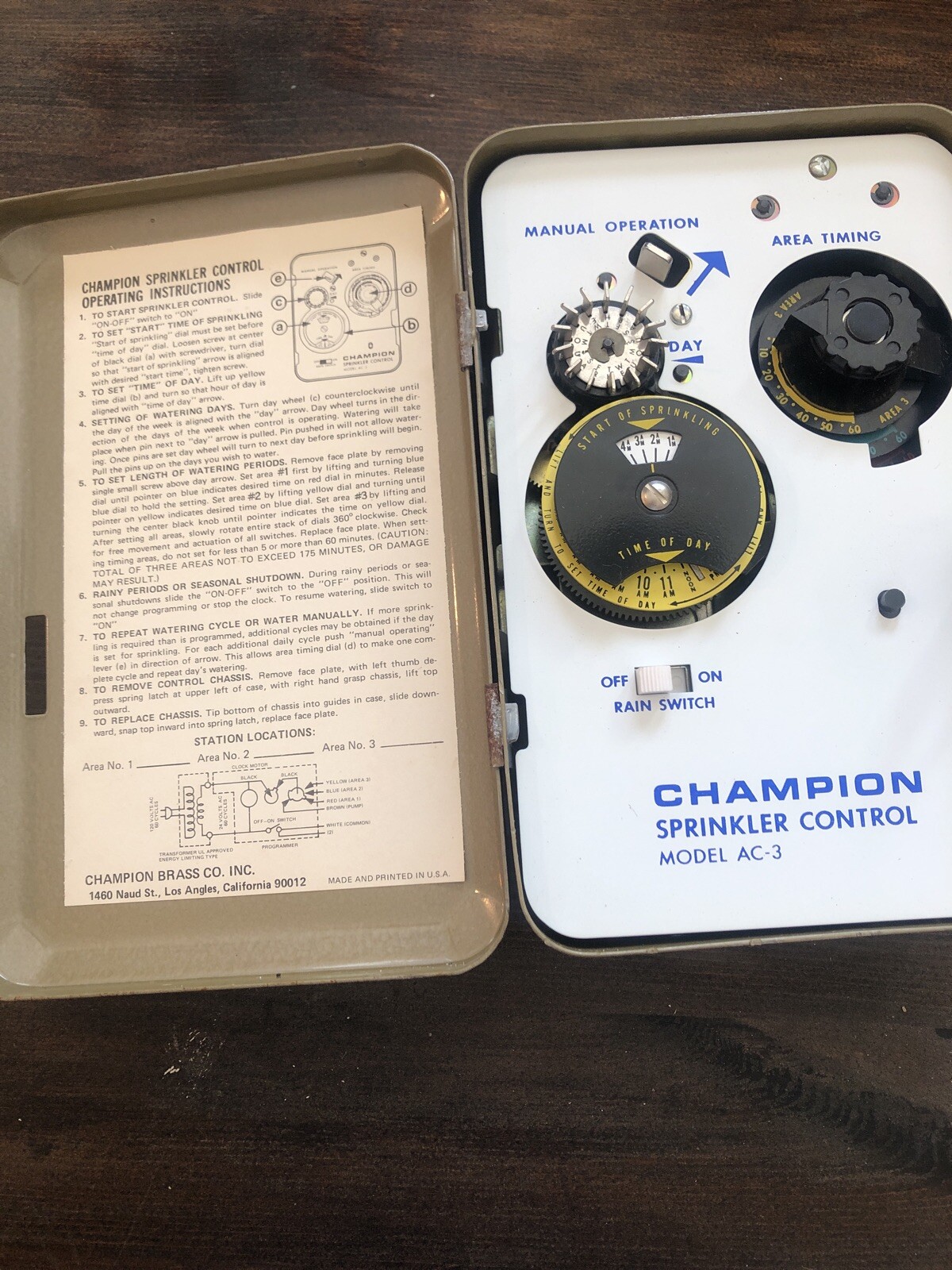 Champion Sprinkler Controller Model AC-3 Never Been Wired