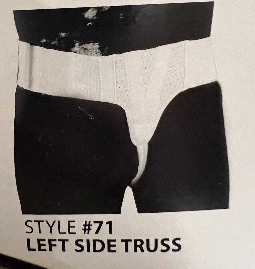AT Surgical Hernia Support Truss, Slim Adjustable Straps- Left, Right, or Double