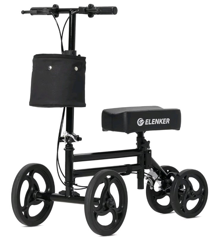 ELENKER Steerable Knee Walker  Medical Scooter for Foot Injuries Compact