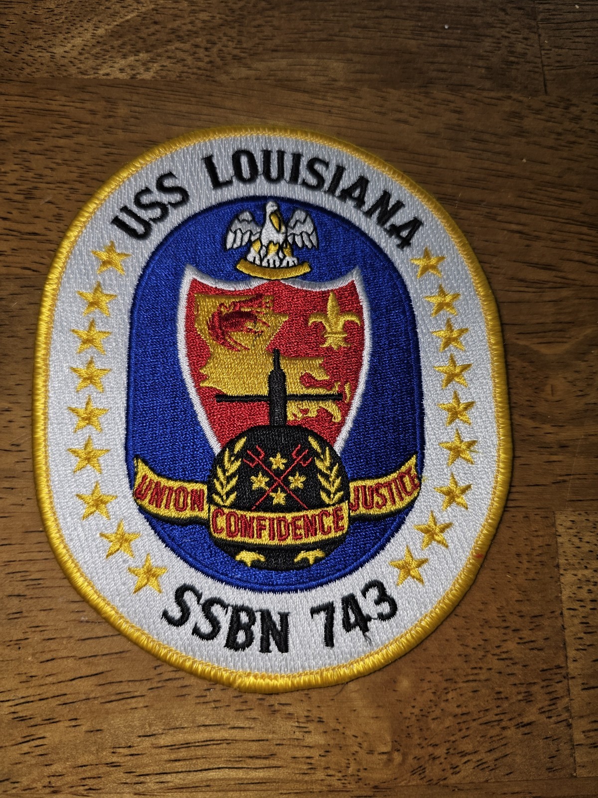 USS LOUISIANA SSBN-743 Submarine  US Navy Patch 4.5" P-8