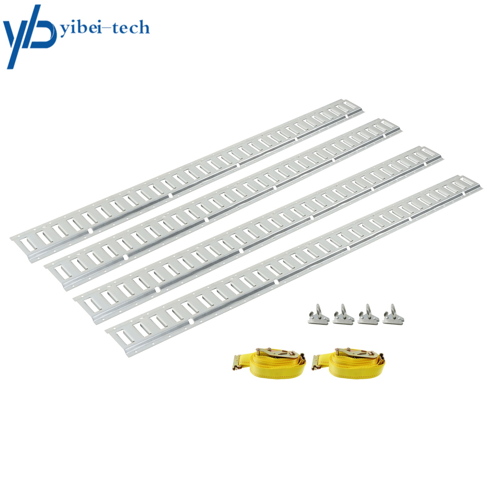 For E Track Tie-Down Rail Kit Trucks Vans Garages Trailer Tie Down System 12PCS