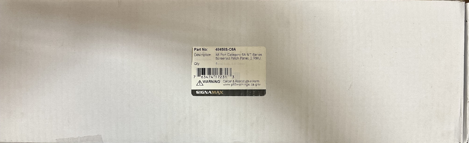 Signamax 48 Port Shielded Category 6A Patch Panel SG-48458S-C6A