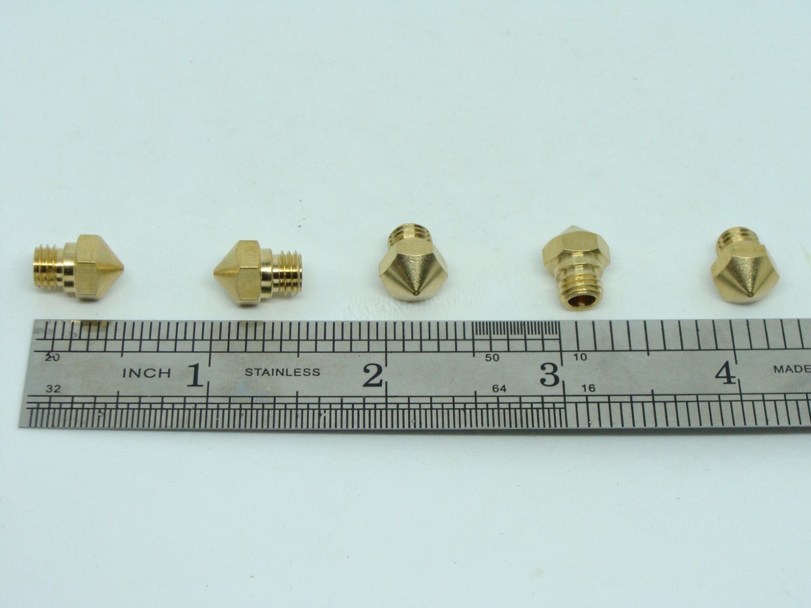 0.6mm - 5 Pcs Pack Lot MK10 Nozzle Solid Brass M7 Thread Extruder Hotend Hot End
