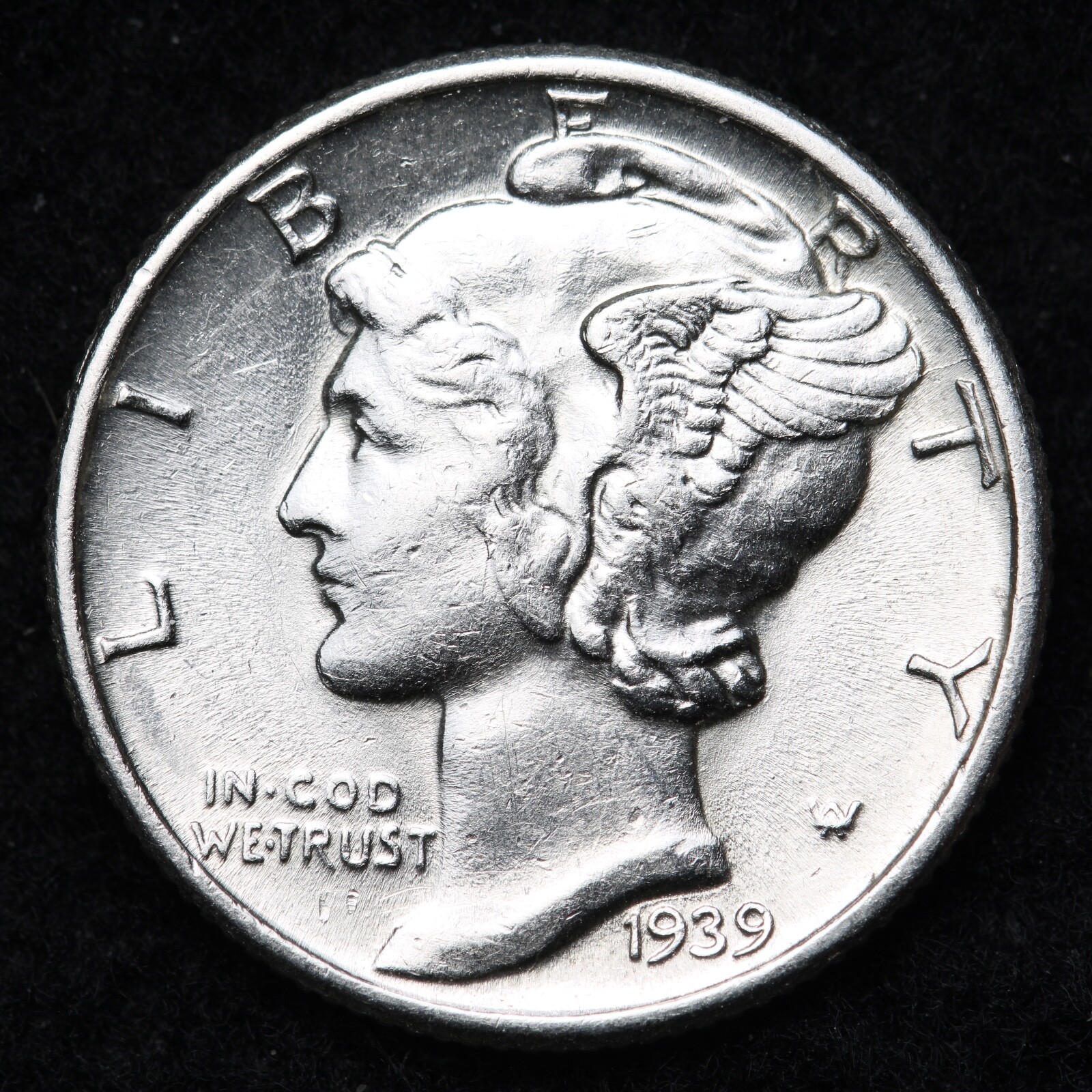 (25 PIECE LOT) 1939 Mercury Silver Dime AU FREE SHIPPING