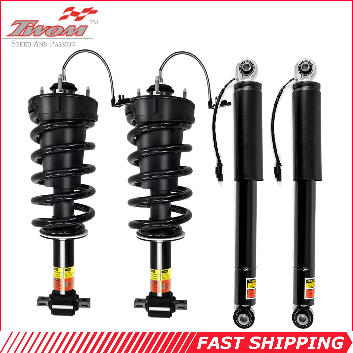 For GMC Sierra 1500 Denali 2015-2018 Front & Rear Shocks Strut Assys Magneride