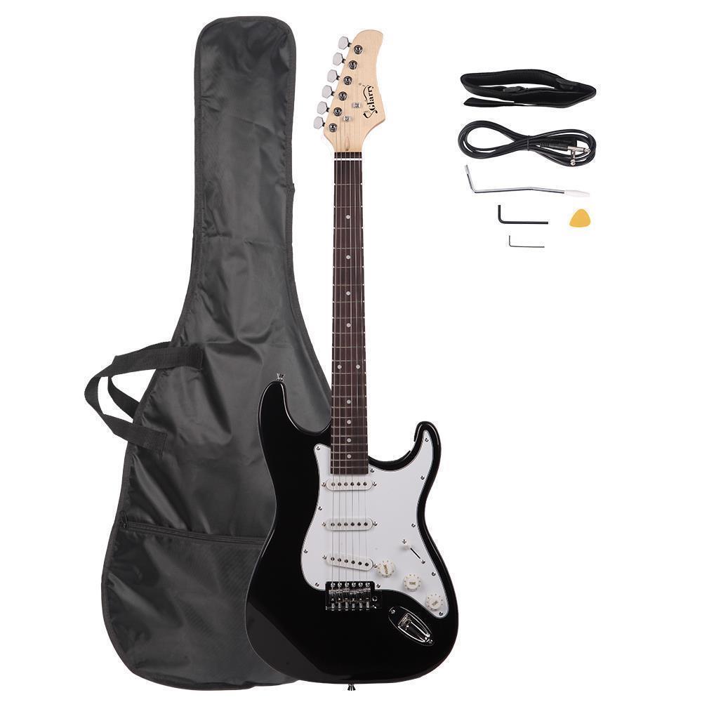 Glarry Electric Guitar Kit 6 Strings Rosewood Fingerboard Right Handed Black