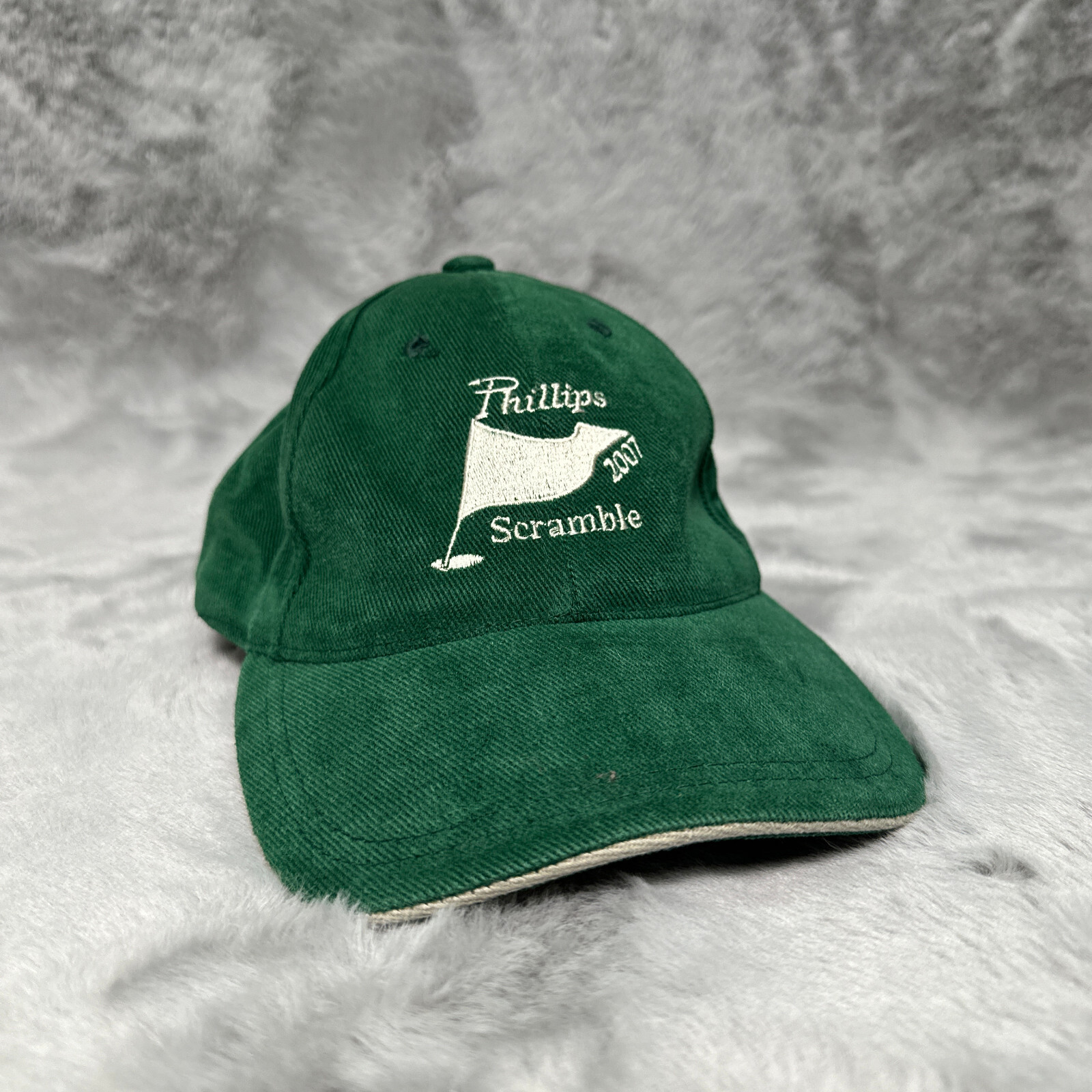Phillips Scramble Hat Green Corduroy Strapback Adjustable Rally 2007 Golf Golfer