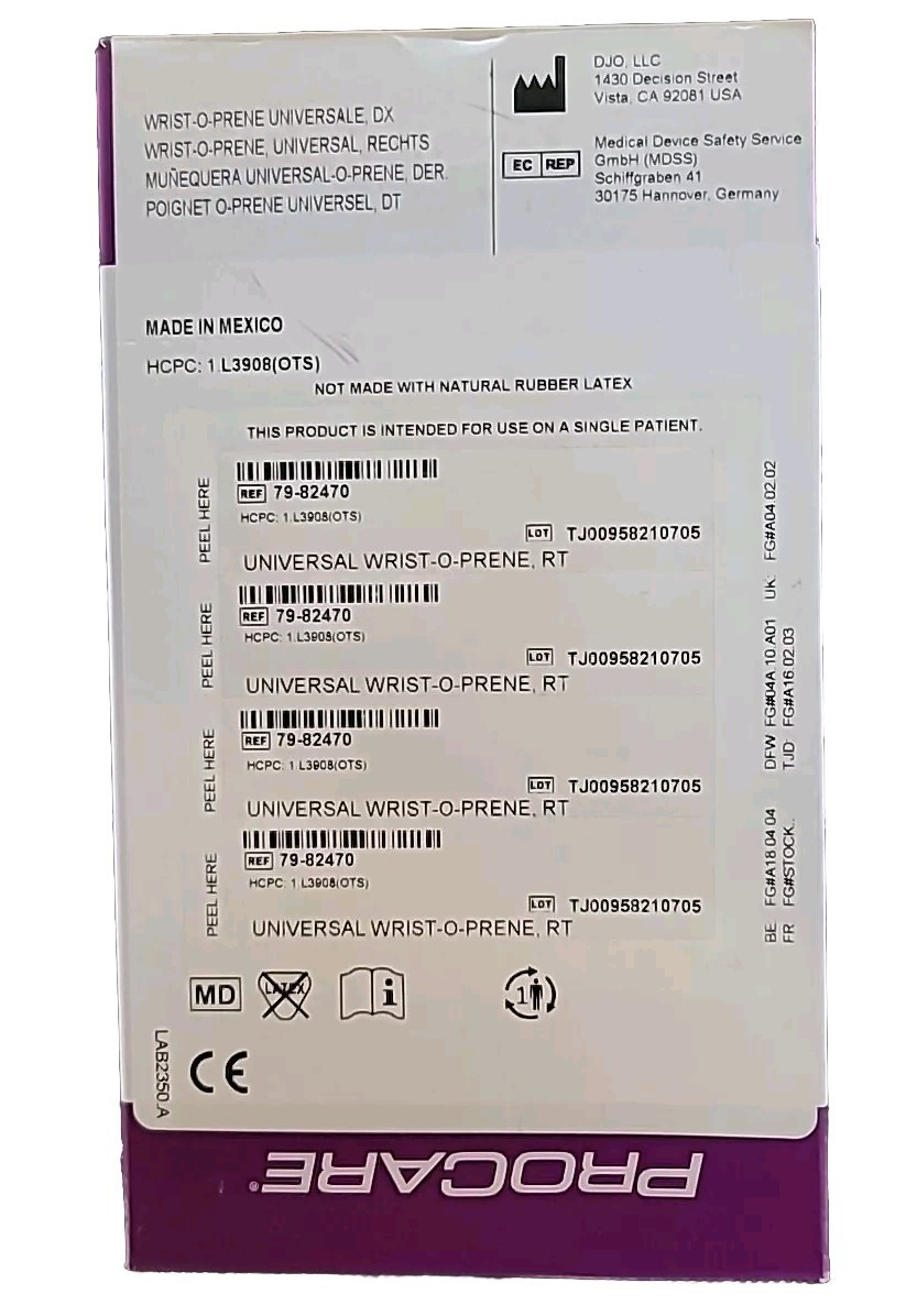 Procare - Universal Wrist-O-Prene - Right