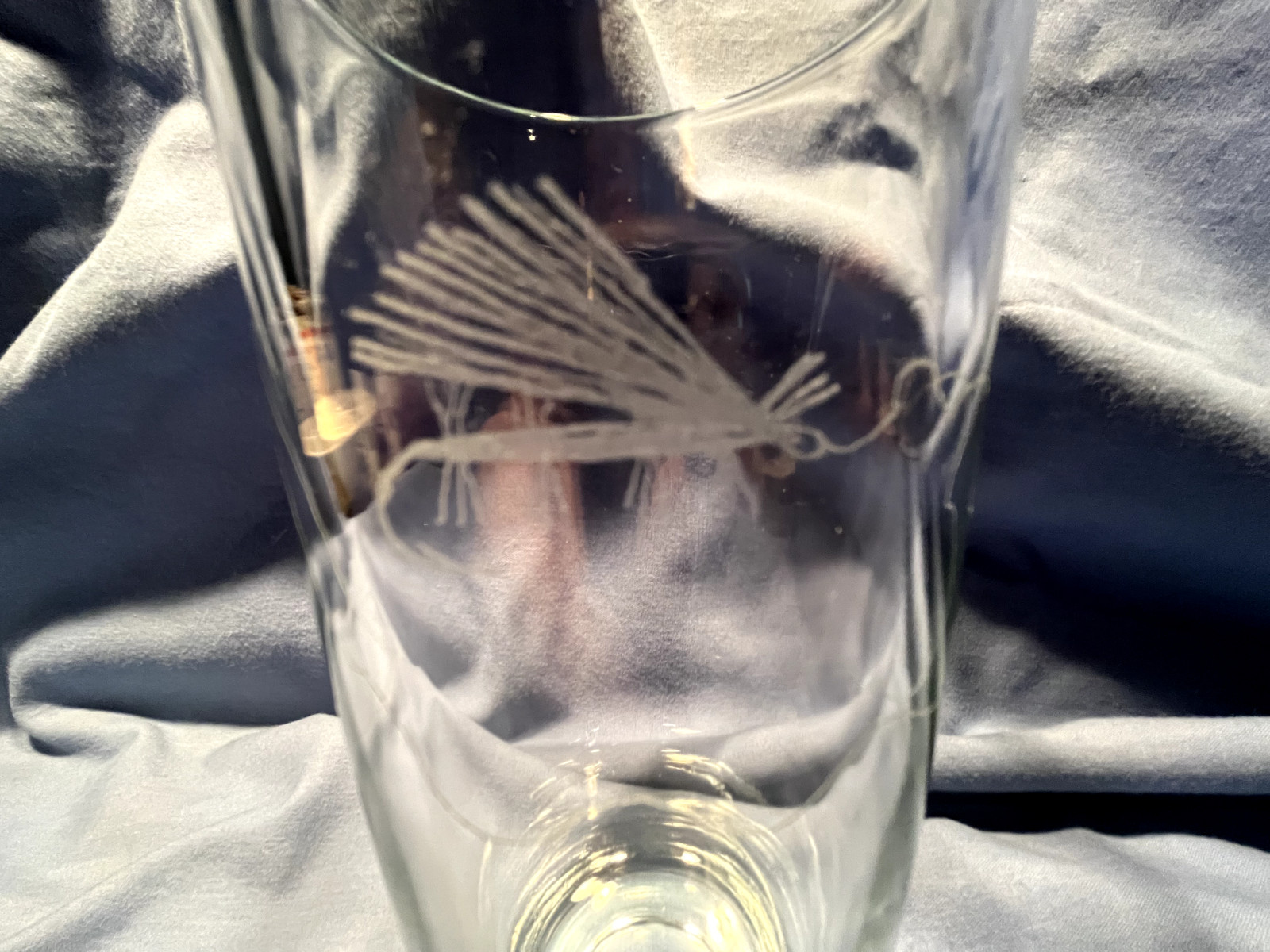 Dry Flies On 16 oz Libby Drinking Glasses-4 DIFFERENT FLY FISHING FLIES-BrandNew
