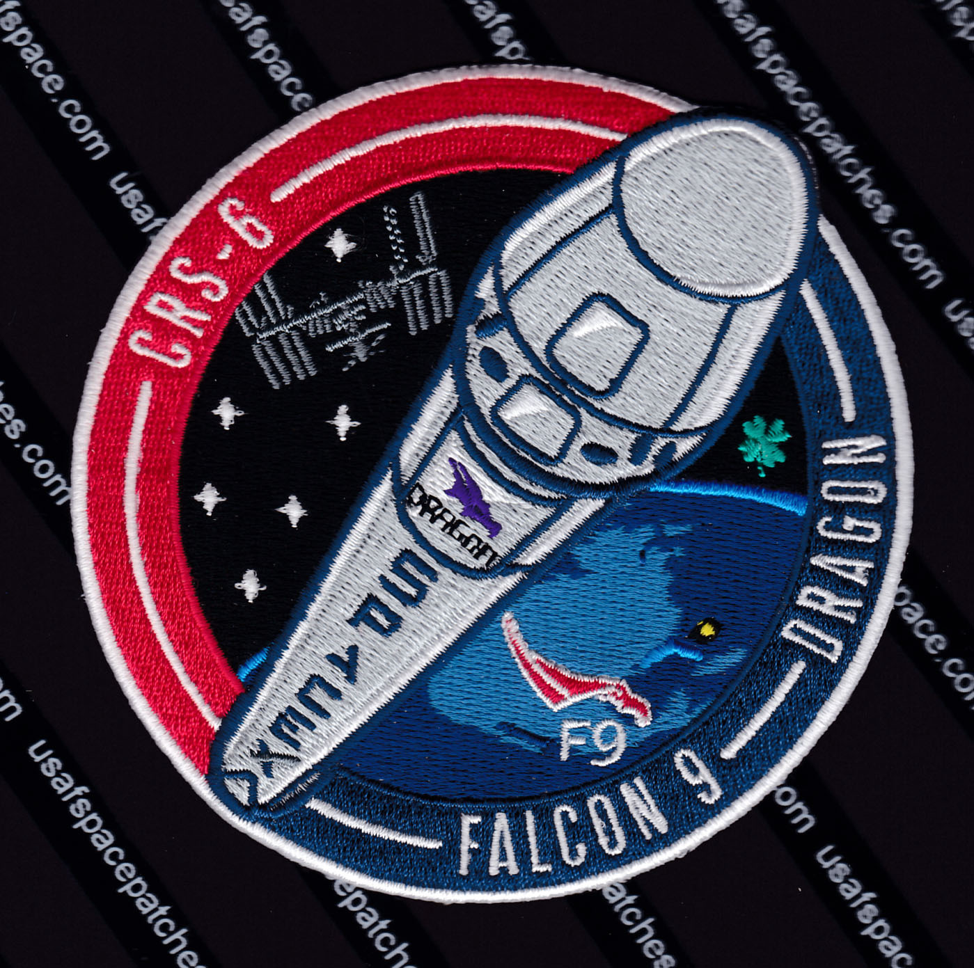 Authentic CRS-6 SPACEX FALCON 9 DRAGON ISS Commercial NASA SUPPLY Mission PATCH