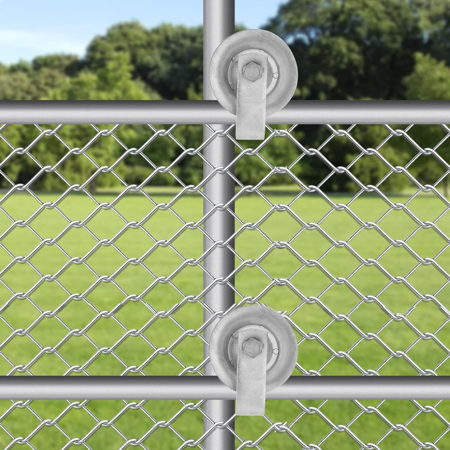 2 Pack Sliding Gate Rollers 5" Steel Pipe Track Roller Galvanized for 1 5/8" ...