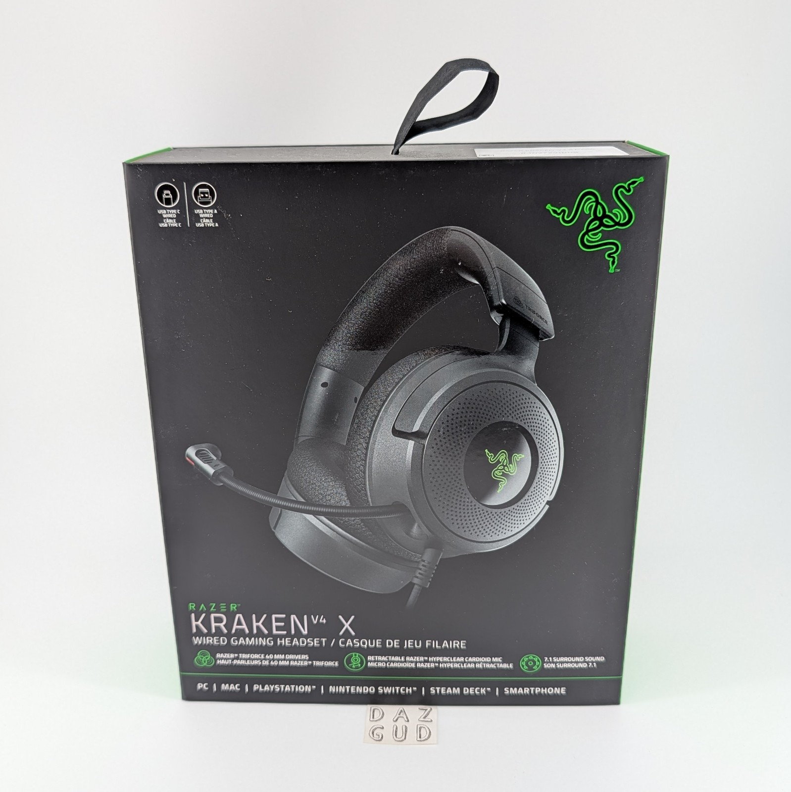 Razer Kraken V4 X Wired Over-the-Ear Gaming Headset USB-C/USB-A- fast shipping