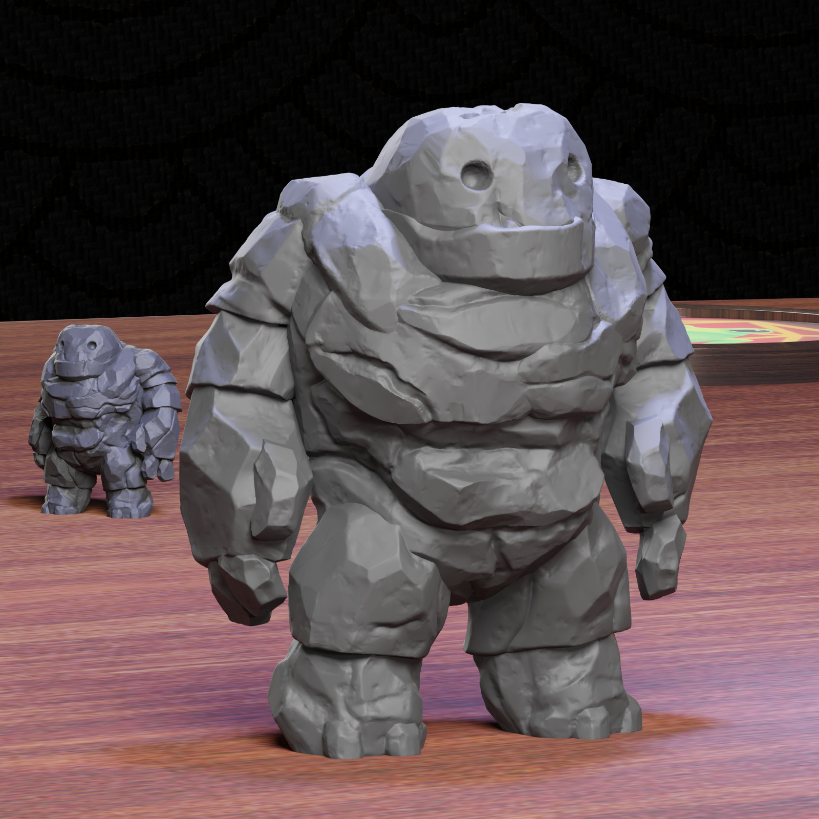 Baby Earth Golem Elemental Monster Manual 28mm Scale DND D&D Tabletop Mini TW