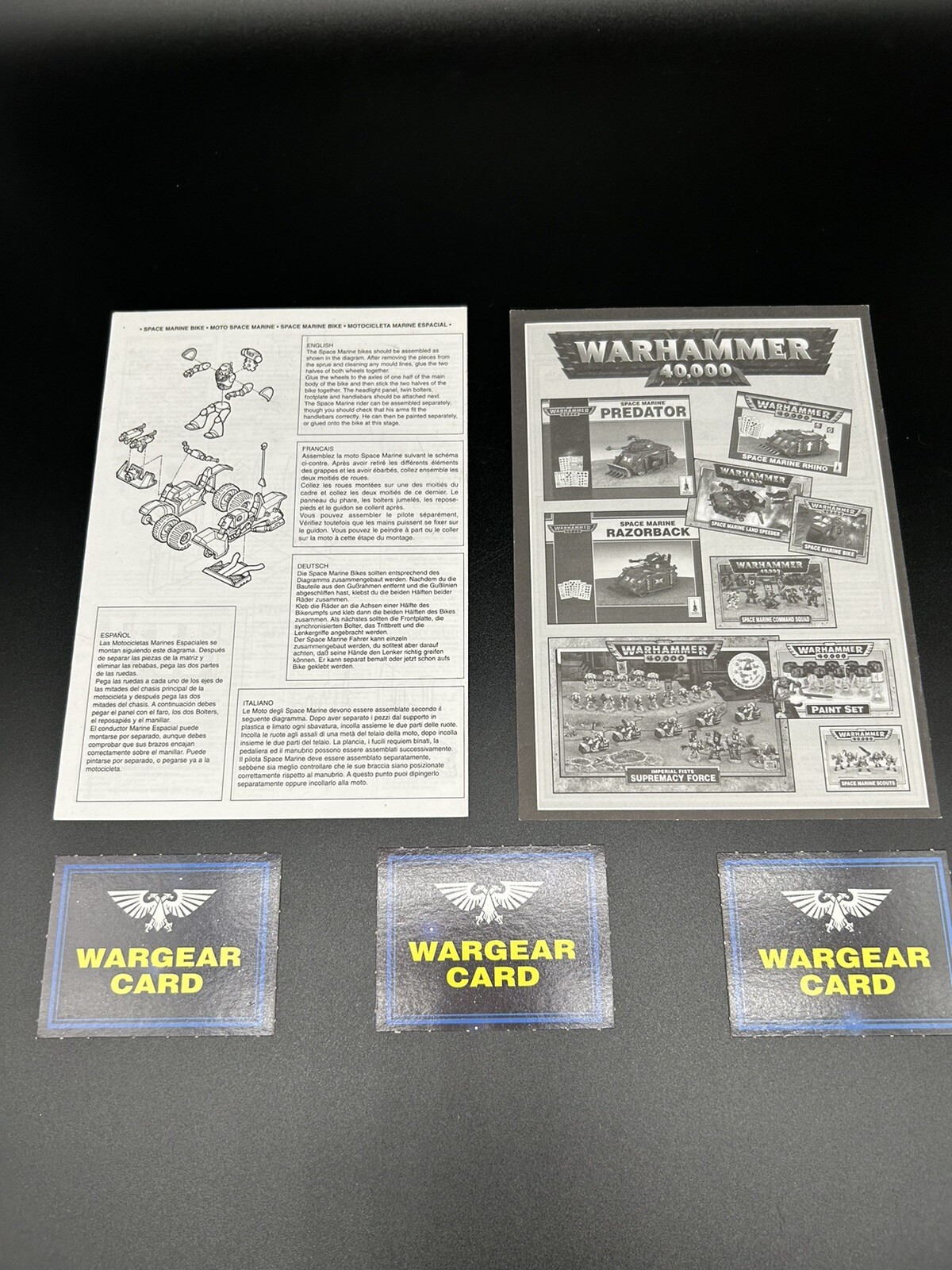 Games Workshop Warhammer 40,000 Quick Reference Card Supplement Lot