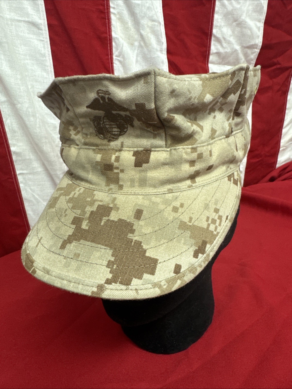 Small - USMC Military Issue 8 Point Fatigue Desert Camo MARPAT Hat A395