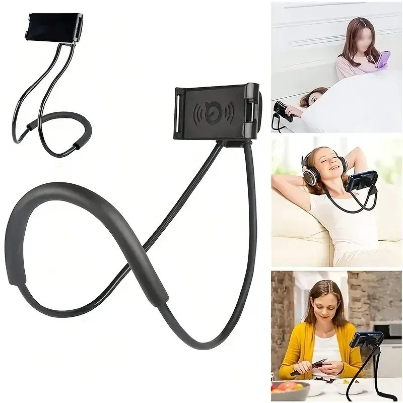 Universal Mobile Phone Holder Extendable Neck Hanging Selfie Stick Rack