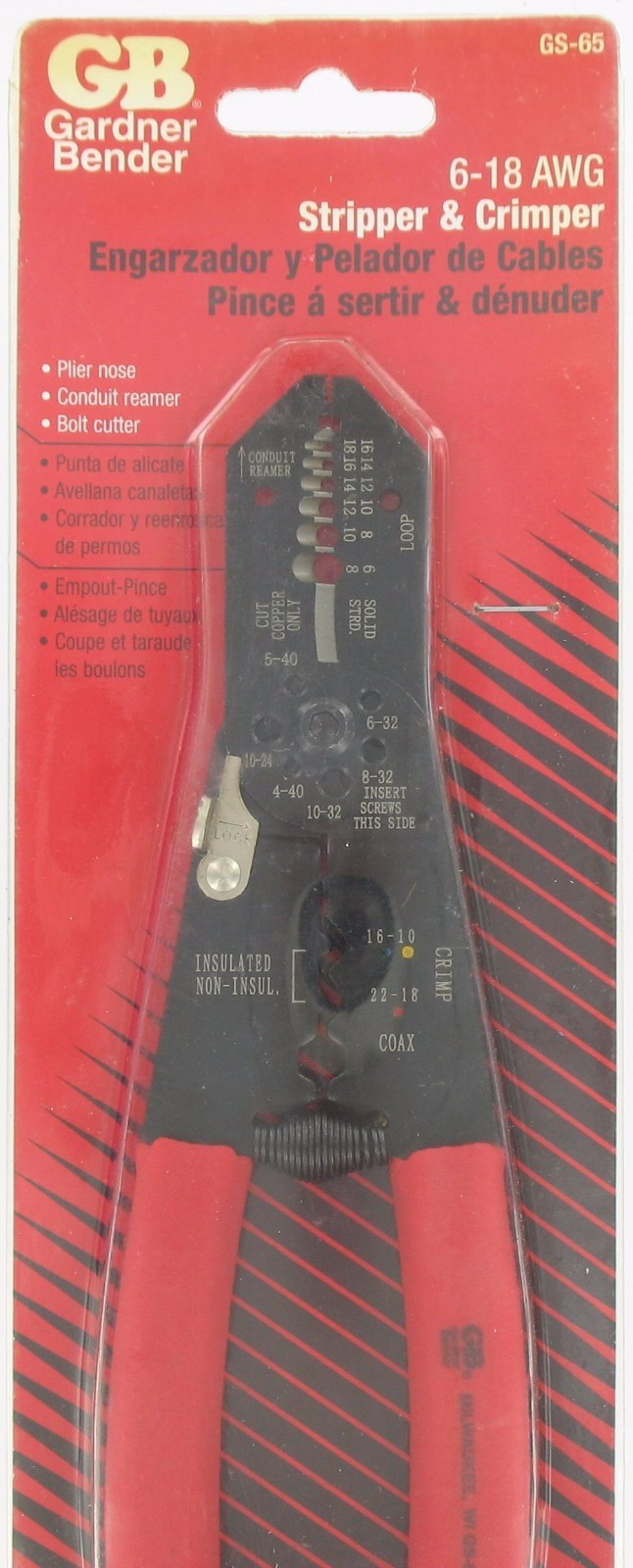 Gardner Bender Stripper and Crimper 6-18 AWG GS-65
