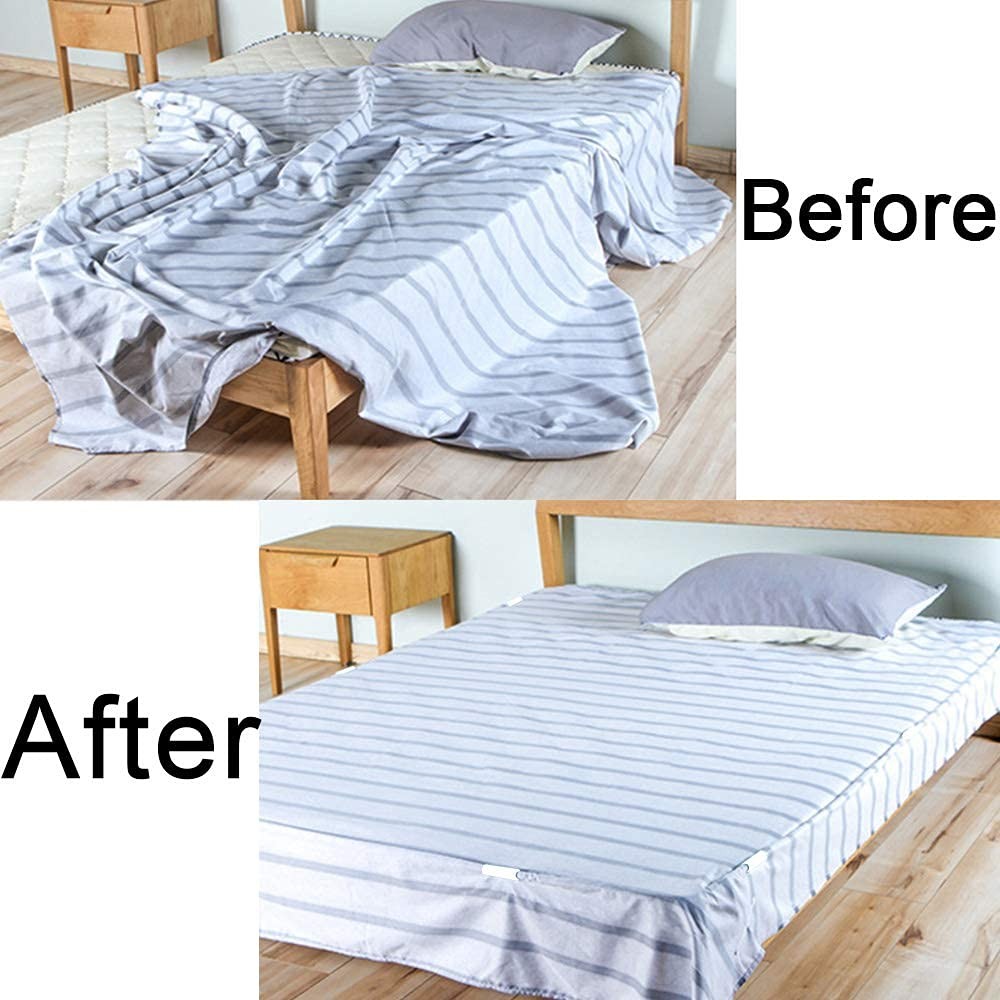 12pcs Bed Sheet Grippers Holders Fasteners Clips Keep Sheets