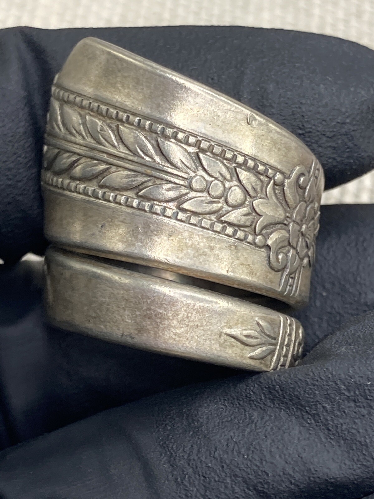 Vernon Silver Plate Silver Ring made from Flatware, Size 6.5