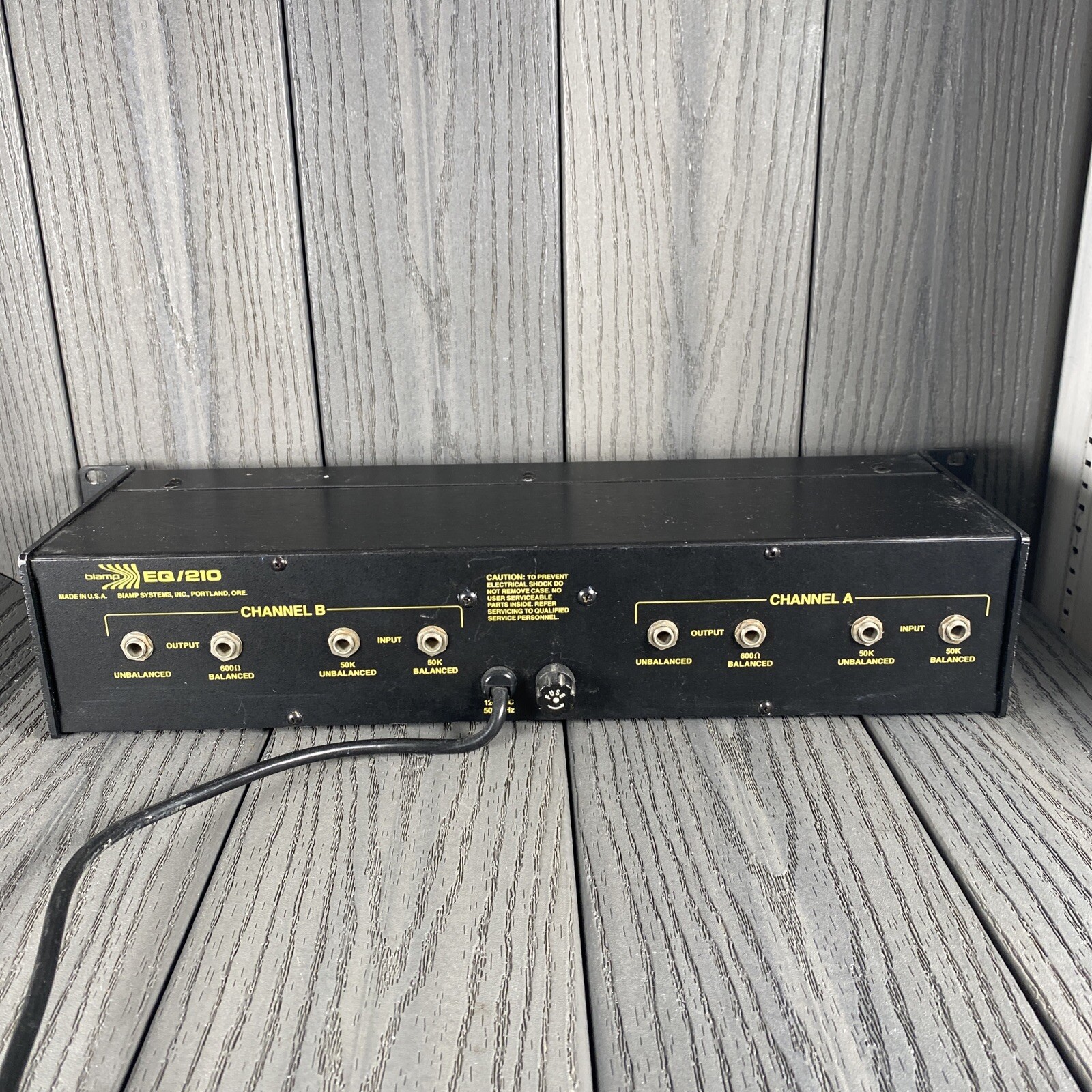 Vintage Biamp Graphic Equalizer Model EQ 210 Rack Mount Untested Lights Up Parts